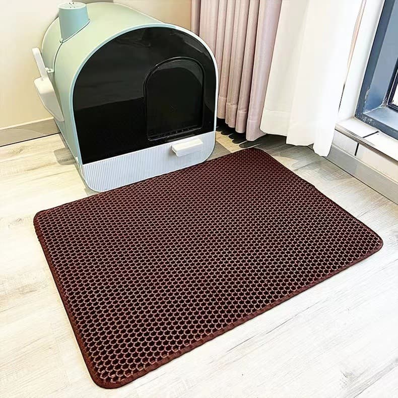 ペットマット 猫用 二重構造 飛び散り防止 トイレマット