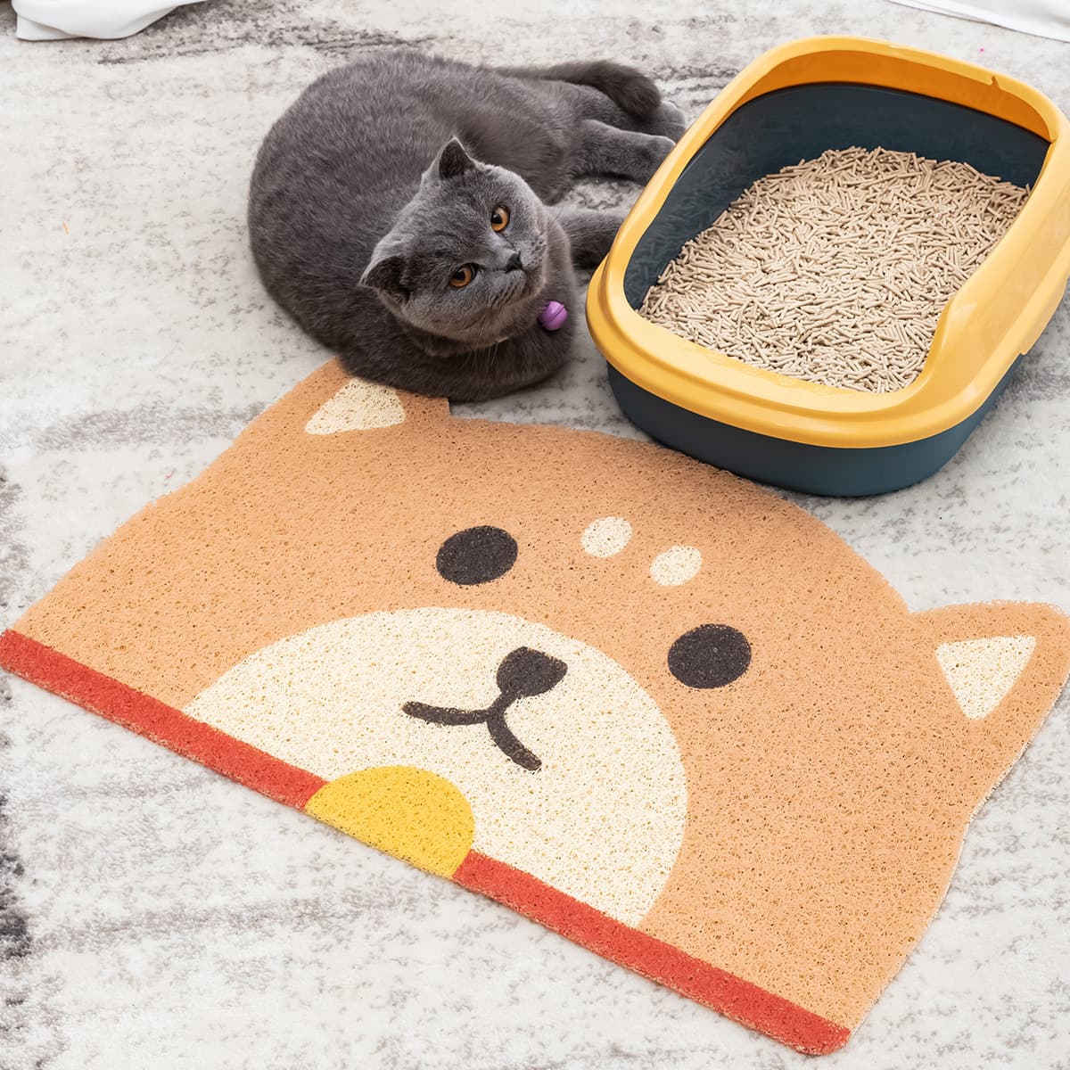 ペットマット 猫用 おしゃれ猫シルエットマット
